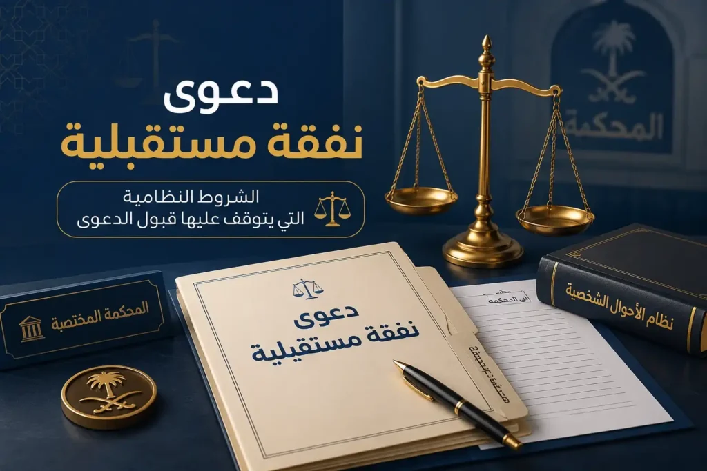 دعوى نفقة مستقبلية في السعودية توضح الشروط النظامية التي يتوقف عليها قبول الدعوى