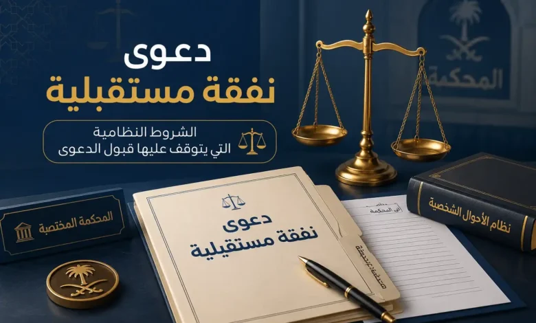 دعوى نفقة مستقبلية في السعودية – الشروط النظامية لقبول الدعوى وفق نظام الأحوال الشخصية