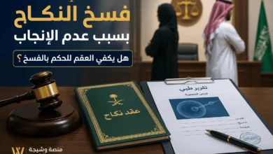فسخ النكاح بسبب عدم الإنجاب في السعودية العقم كسبب