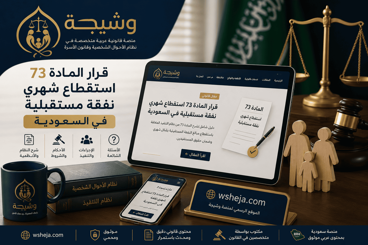 قرار المادة 73 بشأن استقطاع شهري للنفقة المستقبلية في النظام السعودي