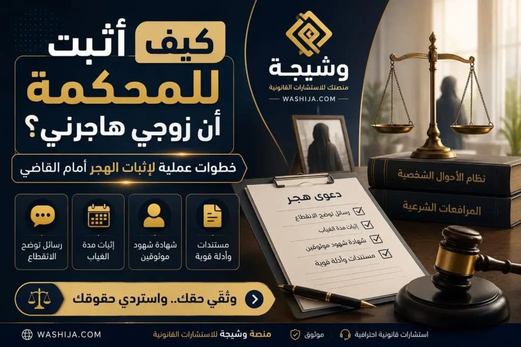 كيف اثبت للمحكمه ان زوجي هاجرني؟ خطوات عملية لإثبات الهجر أمام القاضي