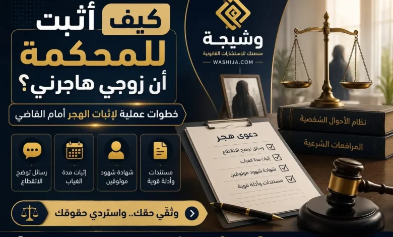 كيف أثبت للمحكمة أن زوجي هاجرني؟ خطوات عملية لإثبات الهجر أمام القاضي