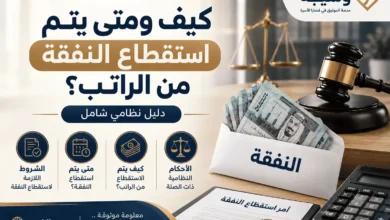 كيف ومتى يتم استقطاع النفقة من الراتب في السعودية وفق نظام التنفيذ – دليل نظامي من منصة وشيجة