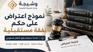 نموذج اعتراض على حكم نفقة مستقبلية في السعودية بصياغة قانونية متكاملة