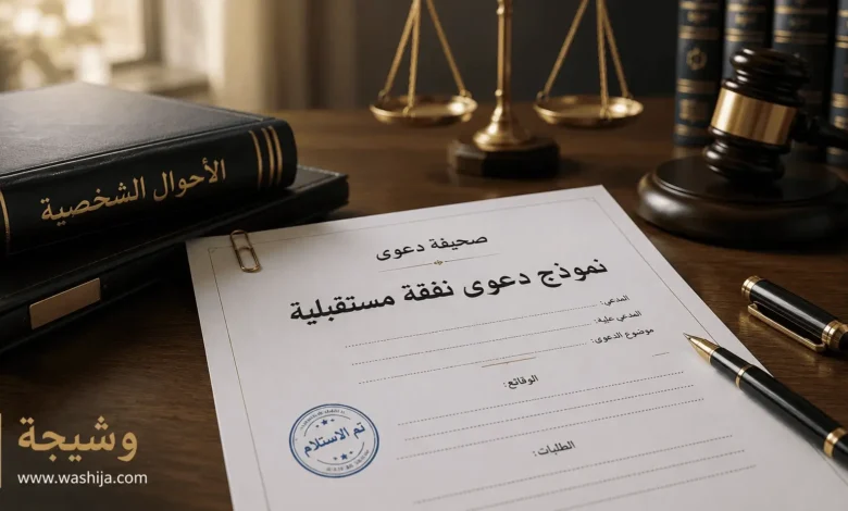 نموذج دعوى نفقة مستقبلية مع الأسانيد النظامية والمشفوعات والطلبات وفق النظام السعودي